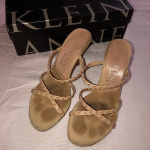 Anne Kline Natural Open toe Heels